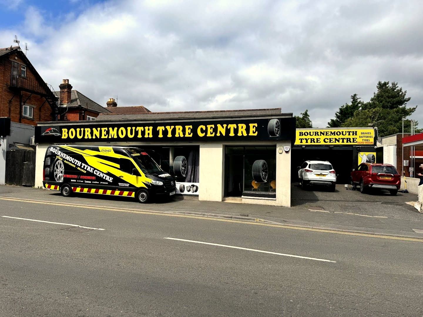 Bournemouth Tyre Centre shopfront on Charminster Road